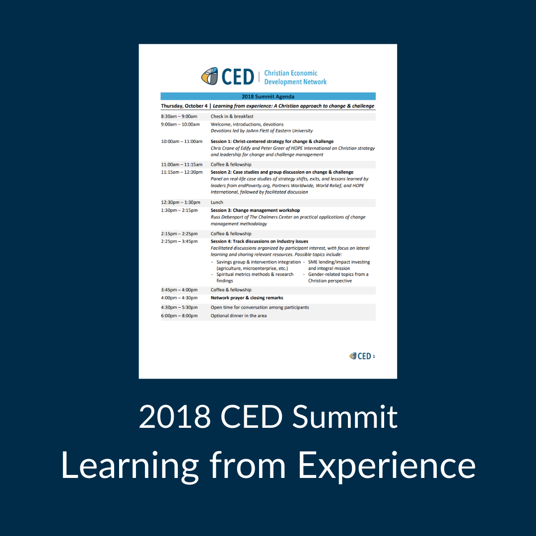 2018 CED Summit Agenda
