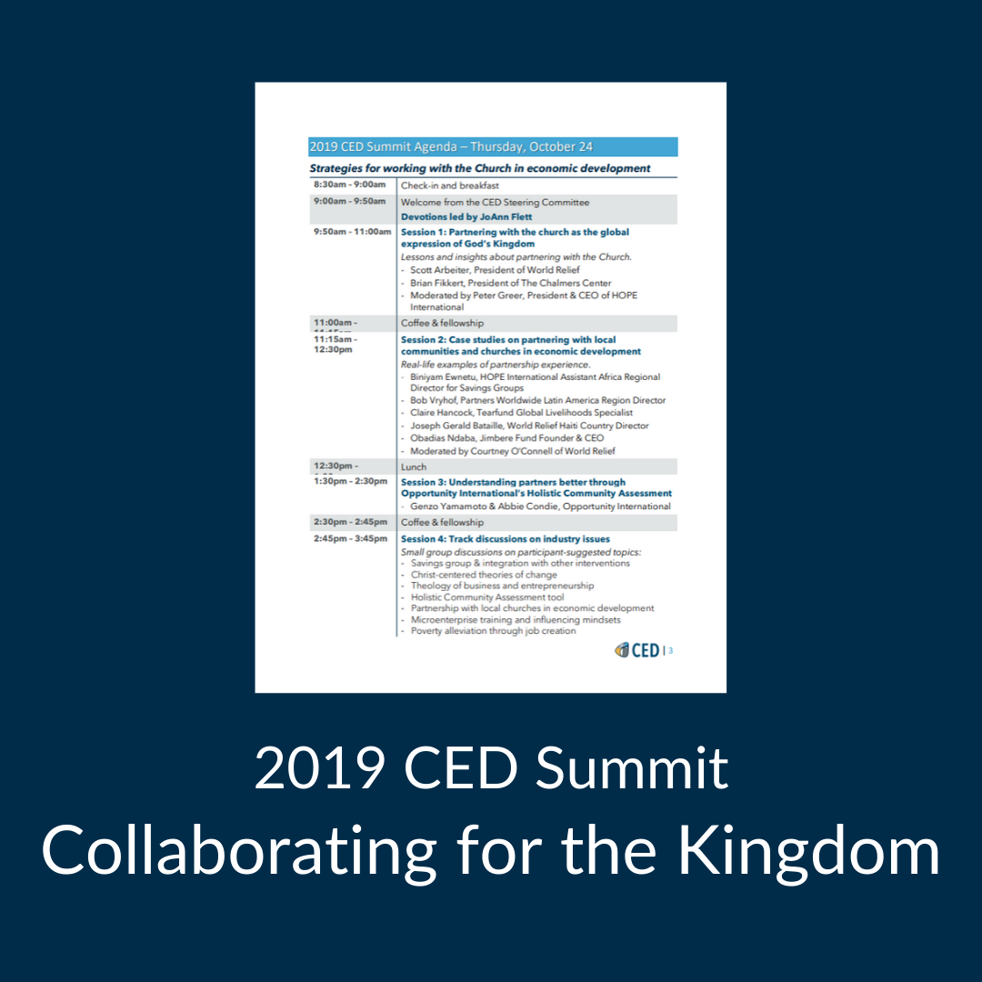 2019 CED Summit Agenda
